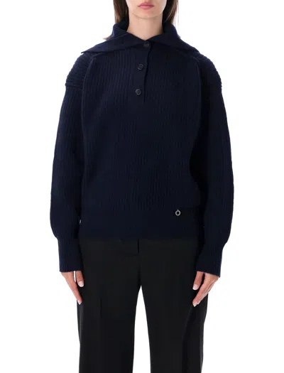Stella Mccartney Cashmere & Virgin Wool Sweater In Blu