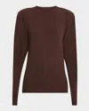 Stella Mccartney Cashmere And Wool Crewneck Sweater In Brown