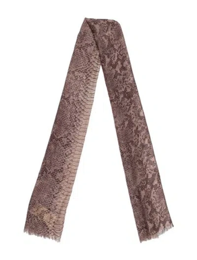 Pre-owned Stella Mccartney Cashmere Animal Print Scarf In Multi