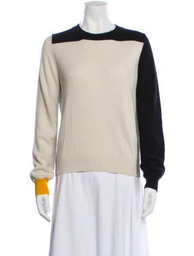 Pre-owned Stella Mccartney Cashmere Colorblock Pattern Sweater In Neutral