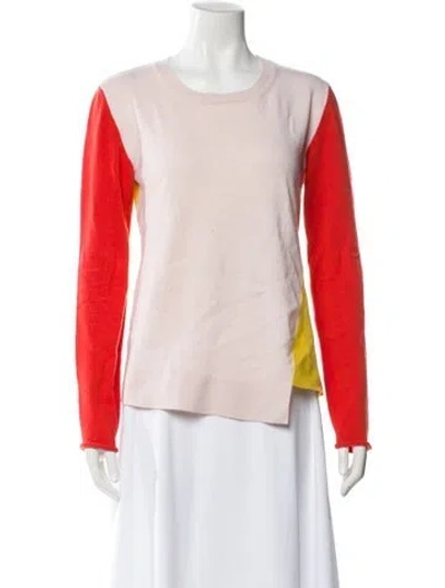 Pre-owned Stella Mccartney Cashmere Colorblock Pattern Sweater In Neutral