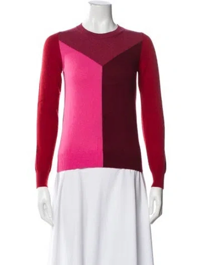 Pre-owned Stella Mccartney Cashmere Colorblock Pattern Sweater In Pink