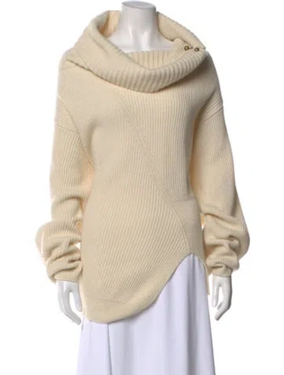 Pre-owned Stella Mccartney Cashmere Cowl Neck Sweater In Neutral