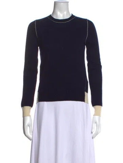 Pre-owned Stella Mccartney Cashmere Crew Neck Sweater In Blue
