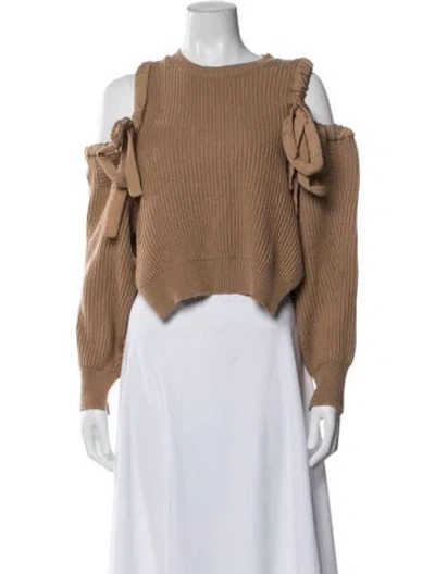 Pre-owned Stella Mccartney Cashmere Crew Neck Sweater In Brown