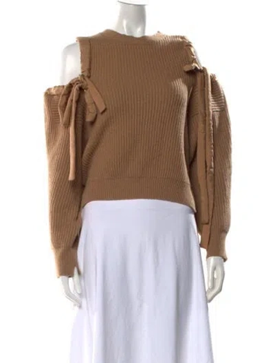 Pre-owned Stella Mccartney Cashmere Crew Neck Sweater In Brown