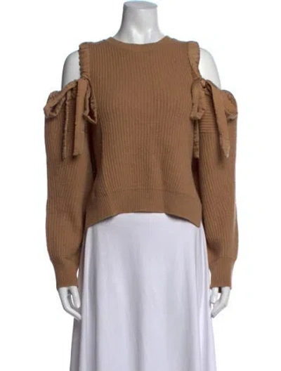 Pre-owned Stella Mccartney Cashmere Crew Neck Sweater In Brown