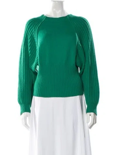 Pre-owned Stella Mccartney Cashmere Crew Neck Sweater In Green