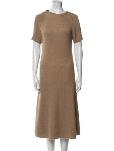 Pre-owned Stella Mccartney Cashmere Midi Length Dress W/ Tags In Neutral