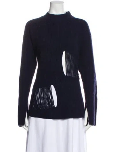 Pre-owned Stella Mccartney Cashmere Mock Neck Sweater In Black