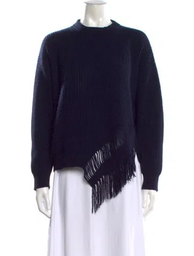 Pre-owned Stella Mccartney Cashmere Mock Neck Sweater In Blue