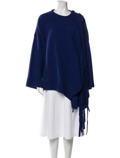 Pre-owned Stella Mccartney Cashmere Scoop Neck Sweater In Blue