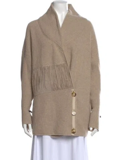 Pre-owned Stella Mccartney Cashmere Striped Sweater In Neutral