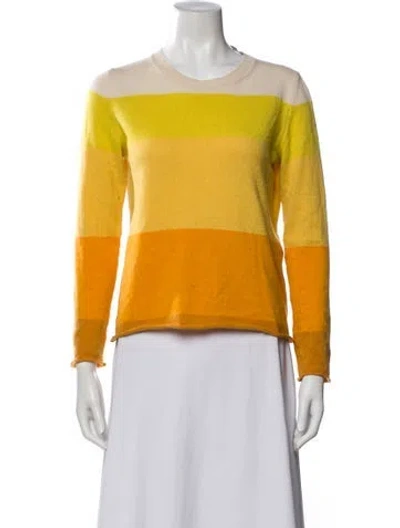 Pre-owned Stella Mccartney Cashmere Striped Sweater In Orange