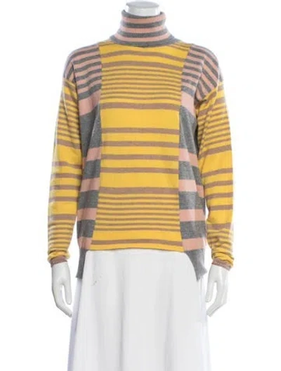 Pre-owned Stella Mccartney Cashmere Striped Sweater In Yellow