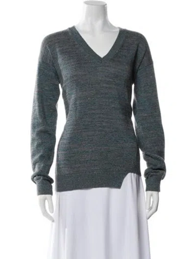 Pre-owned Stella Mccartney Cashmere V-neck Sweater In Blue