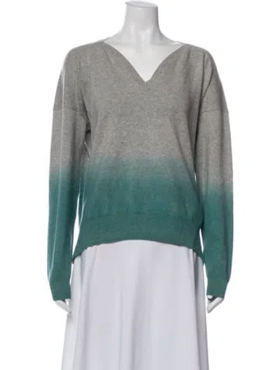 Pre-owned Stella Mccartney Cashmere V-neck Sweater In Blue