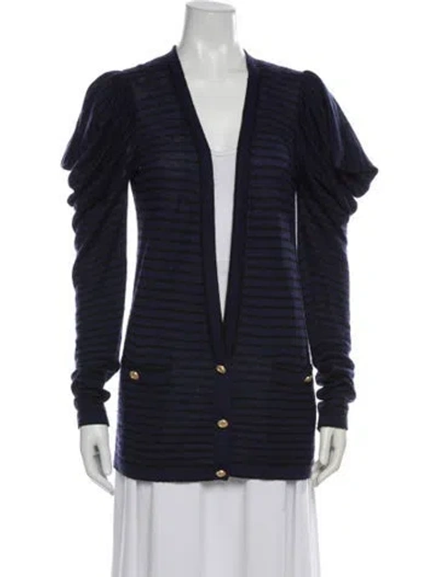 Pre-owned Stella Mccartney Cashmere V-neck Sweater In Blue