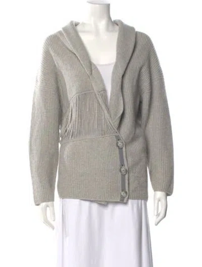 Pre-owned Stella Mccartney Cashmere V-neck Sweater In Gray