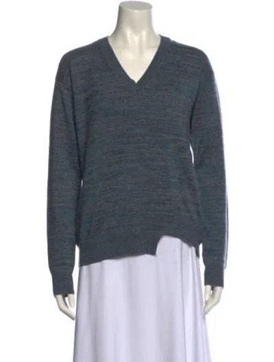 Pre-owned Stella Mccartney Cashmere V-neck Sweater In Green