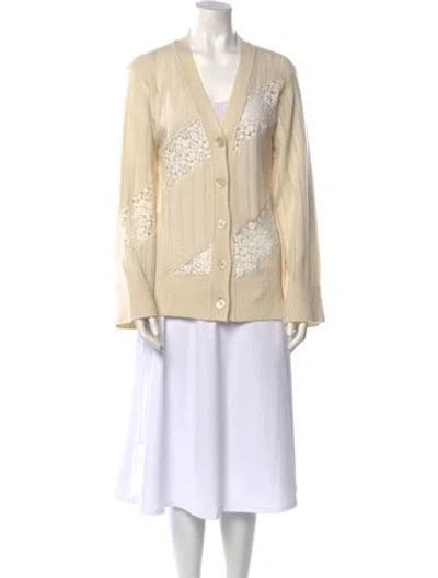 Pre-owned Stella Mccartney Cashmere V-neck Sweater In Neutral