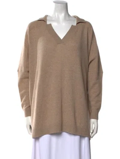 Pre-owned Stella Mccartney Cashmere V-neck Sweater W/ Tags In Brown
