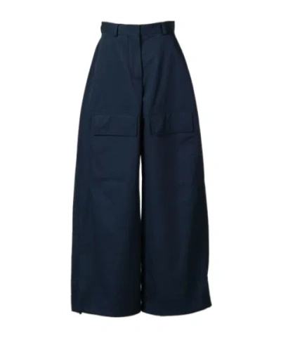 Stella Mccartney Casual Pants With Belt Loops In Blue