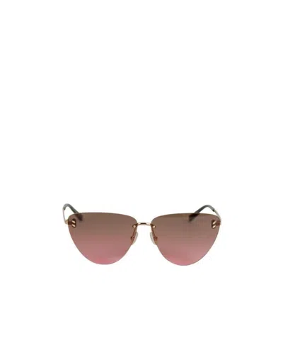 Stella Mccartney Cat-eye Rimless Sunglasses In Brown