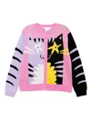 Stella Mccartney Cat-jacquard Cardigan In 粉色