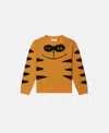 Stella Mccartney Cat Graphic Knitted Sweater In Orange