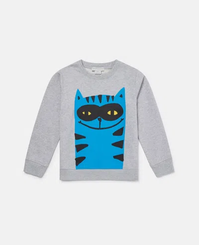 Stella Mccartney Cat Graphic Sweatshirt In Grey