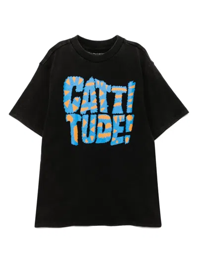 Stella Mccartney Cat Graphic T-shirt In 黑色