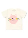 Stella Mccartney Cat-motif T-shirt In Neutrals