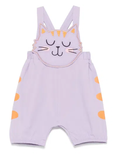 Stella Mccartney Babies' Cat-motif Tracksuit In Purple