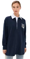 Stella Mccartney Cat-embroidered Sweatshirt Dress In Navy