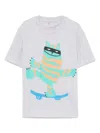 Stella Mccartney Cat Graphic T-shirt In Grey