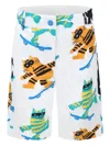 Stella Mccartney Cat-print Shorts In White