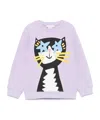 Stella Mccartney Cat-print Sweatshirt In Purple