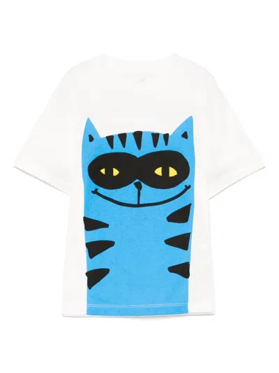 Stella Mccartney Cat-print T-shirt In 中性色
