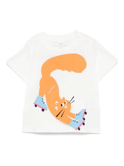 Stella Mccartney Babies' Cat-print T-shirt In White