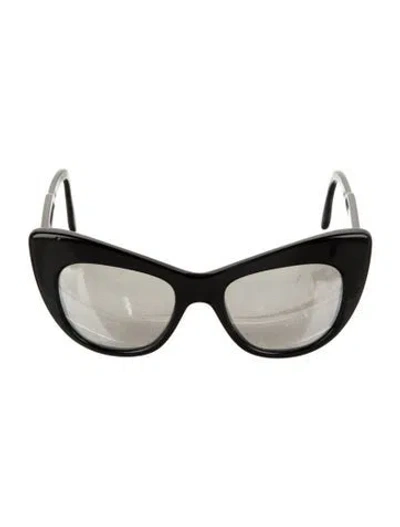 Pre-owned Stella Mccartney Cat-eye Mirrored Sunglasses In Black