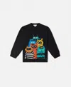 Stella Mccartney Cats Graphic Sweatshirt In Black