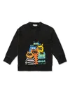 Stella Mccartney Cats-graphic Sweatshirt In Black