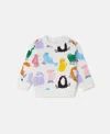 Stella Mccartney Cats Print Sweatshirt In Cream