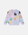 Stella Mccartney Cats Print Sweatshirt In Purple