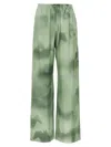 Stella Mccartney All-over Print Silk Pants With High Waist In Multicolor