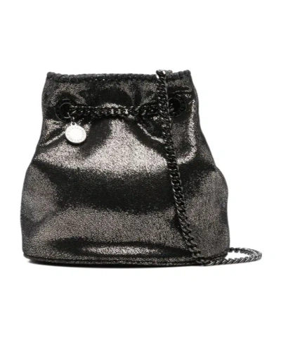 Stella Mccartney Chain Bucket Bag In Black