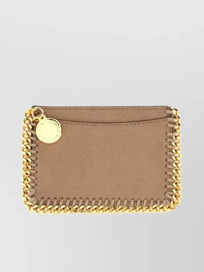 Stella Mccartney Chain Detail Card Holder In Brown