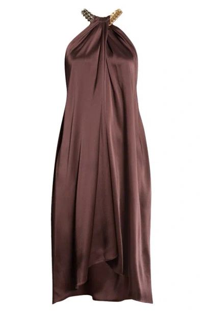joanna halter midi dress TWIST KNOT HALTERNECK FEATHER MIDI DRESS | CULT MIA main image 0
