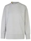 Stella Mccartney Crewneck Organic Cotton Sweatshirt With Chain. In Gray